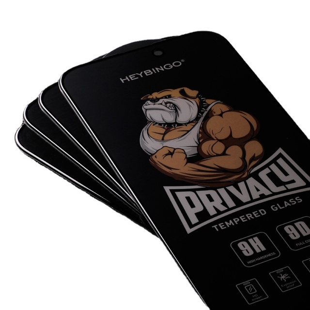 Heybingo 9H 30° Anti spy Screen Film Custom Privacy Temperent Glass Screen Protector for iPhone 14 15 16 Pro Anti Shock