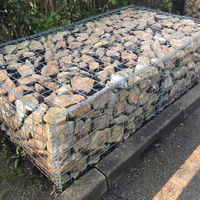 Panier gabion carré galvanisé à prix abordable en treillis métallique soudé avec service de découpe pour mur de soutènement