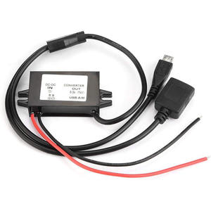 Modul Konverter DC ke DC IP68 Step Down 12V ke 5V <span class=keywords><strong>3A</strong></span> 15W Transformator Konverter USB A Female+Micro USB Male Output Adaptor Daya - Product Image 6