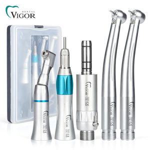 VIGOR Kit de Piezas de Mano Dentales de Alta Velocidad con LED de 2 Orificios, con Motor de Aire de Baja Velocidad, Contra-ángulo y Pieza Recta - Product Image 1