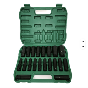 20 douilles à chocs profondes spéciales pour clé à cliquet 1/2 pouce, pour réparation automobile, jeu de douilles hexagonales SCK-20 en acier inoxydable résistant - Product Image 1