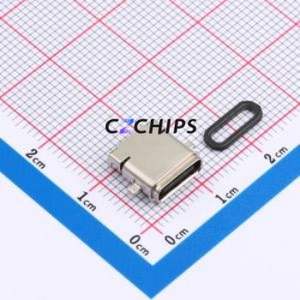 XUBF-0331-C140 USB Connector Through hole Component (THT) Connector Type-C USB 3.1 Female Right Angle Insert - Product Image 1