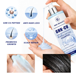 Autocollant personnalisé 300ml GHK-Cu Shampooing à la feuille <span class=keywords><strong>de</strong></span> Thuja, soin pur du cuir chevelu, shampooing au peptide <span class=keywords><strong>de</strong></span> cuivre - Product Image 3