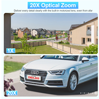 Caméra de sécurité extérieure 4COVR 8MP PTZ Dome avec zoom optique 20X, suivi automatique, étanche IP67, double éclairage, vision nocturne couleur