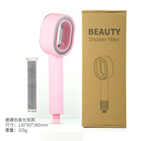 Cabezal de Ducha Filtrante de Color Rosa, Nuevo, Portátil, para Agua Dura y Cloro