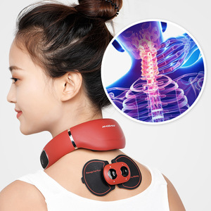 Masseur de cou rechargeable à impulsions chauffantes électriques avec 4 têtes de massage pour le soin du cou - Product Image 1