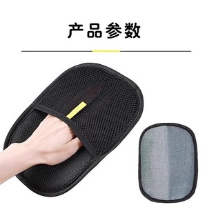 Gant pour enlever les poils d'animaux de compagnie, matériau en velours de 20x15 Cm, outil de toilettage pour chats à poils longs - Product Image 5