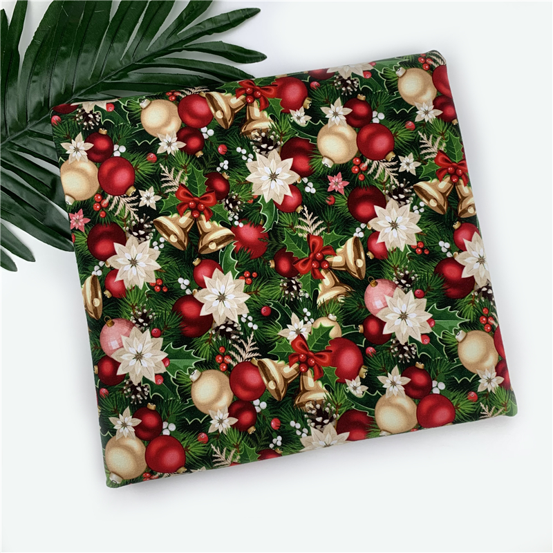 Custom Digital Printing Christmas Style 95% Cotton 5% Spandex Fabric For Kids Clothing