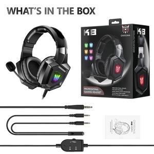 Caliente <span class=keywords><strong>ONIKUMA</strong></span> <span class=keywords><strong>K8</strong></span> profesional 7,1 sonido envolvente para auriculares con cable de computadora con micrófono RGB luz auriculares geniales auriculares para juegos - Product Image 6