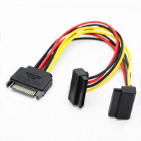 Cantell 2 en 1 SATA 15 PIN macho a Sata 15 pin hembra Y divisor SATA cable de alimentación
