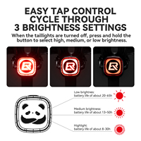 ROCKBROS Q2 MAX Lampu Belakang Sepeda Pintar dengan Sensor Rem, Nyala/Mati Otomatis, Tampilan Kustom & 4 Mode USB-C