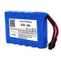 Paket Baterai Lithium Ion Kustom 9.6V 4Ah 38.4Wh Side-by-side dengan BMS untuk Lampu Taman Tenaga Surya, Sistem Keamanan, Lampu Darurat