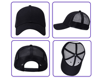 Gorra de camionero de malla personalizada estilo hip hop con bordado, transpirable, ajustable con cierre a presión para actividades al aire libre, ciclismo y playa