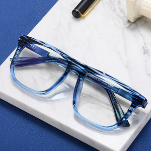 TR90 lunettes <span class=keywords><strong>de</strong></span> lecture carrées anti-lumière bleue à dessus plat Hombre lunettes à rayures bleues transparentes <span class=keywords><strong>de</strong></span> haute qualité montures <span class=keywords><strong>de</strong></span> lunettes pour hommes - Product Image 2