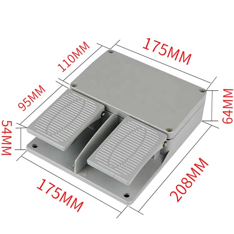 momentel フーディー YDT1-16 Dual Foot Switch Momentary Pedal Switch 10A 380VAC