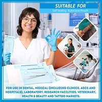 Kantong Sterilisasi Segel Otomatis Sekali Pakai, Kantong Autoklaf Bersertifikat CE, Umur Simpan 2 Tahun, 90x260mm untuk Kebutuhan Medis dan Gigi Steril