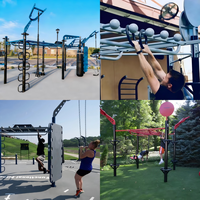 Estación de Ejercicio Multifuncional para Exteriores, Equipo de Gimnasio para Parques, Equipo de Ejercicio al Aire Libre