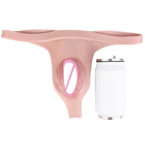 FAAK Silicone Men's Hiding Gaff Cross-<b>Dressing</b> Underwear Wearable Penetratable Vagina Panty Thongs Men's Briefs Sex Toys Sissy - Product Image 4