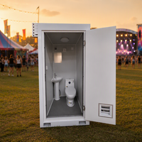 Toilettes et salles de bain modulaires portables en conteneurs maritimes préfabriqués en acier, fabriquées en Chine, design respirant, installation facile, personnalisables