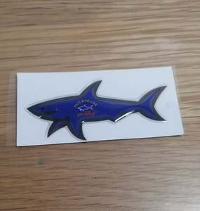 Nouveauté Blnieece Autocollants décoratifs en PVC imperméables imprimés en 3D UV, motif requin marin style italien mignon, design tendance - Product Image 5