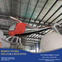 Hélicoptère volant RC 3 M pour la publicité aérienne |   Ballon gonflable réaliste pour exposition commerciale à fort impact