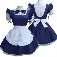 Costume de cosplay de demoiselle d'honneur pour femmes, robe courte à manches courtes, style rétro, lolita, tenue japonaise mignonne, costume de cosplay français