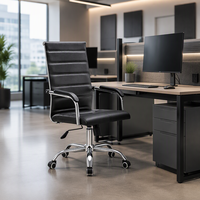 Chaise de bureau exécutive de luxe ergonomique moderne à dossier haut en cuir pivotante, personnalisable, prix de gros OEM