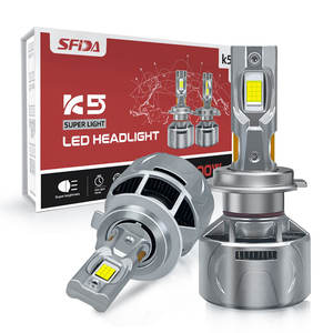 कस्टम पैकेज sfida K5 120w 6000k उच्च शक्ति के नेतृत्व में हेडलाइट H4 H11 9005 बल्ब और कोहरे के दीपक - Product Image 1
