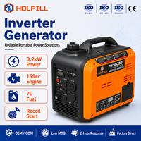Professioneller HOLFILL FW3600iS 3,2KW 120V 240V 158CC Seilzugstart Tragbarer Inverter-Generator 7L Kraftstofftank 50/60Hz für den Außenbereich