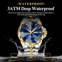 Montre en acier inoxydable à mouvement à quartz certifiée CE pour une précision de la tenue du temps, fonctionnalité lumineuse, résistance à l'eau 3BAR