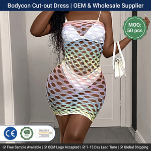 Bodystocking en résille à col licou grande taille, en nylon, lingerie sexy, Teddy dos nu, très élastique XS-2XL - Product Image 1