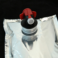 Sac en boîte BIB 2L en gros en stock pour vin rouge, huile de cuisson et liquides