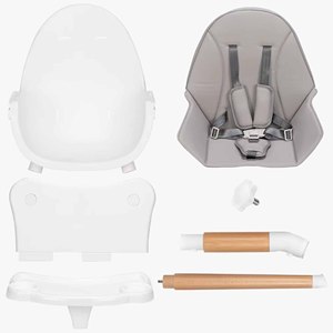 Chaise haute pour bébé la plus vendue, chaise haute en bambou écologique, chaise haute pour bébé réglable pour la cuisine avec un petit plateau - Product Image 5