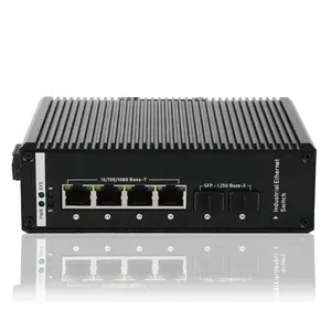 Vendita calda & di alta qualità oem full Gigabit 4 Gigabit industriale Ethernet Switch 2 SFP Uplink DIN ferroviario interruttore di rete