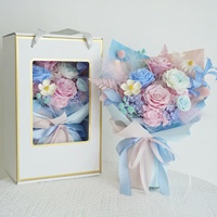 Coffret cadeau Roses haut de gamme Bouquet de fleurs éternelles fini Noël pour la remise des diplômes de la fête des mères Saint Valentin Pâques