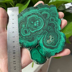 <span class=keywords><strong>Lastra</strong></span> <span class=keywords><strong>di</strong></span> <span class=keywords><strong>cristallo</strong></span> minerale del campione della fetta della Malachite lucidata grezza naturale all'ingrosso per la decorazione - Product Image 3