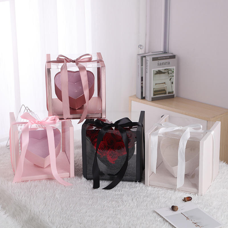 Transparent Korean Flower Packaging Folders with Handle Recycled Ribbon ...