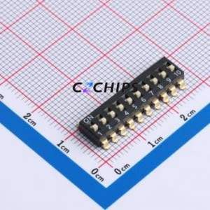 DSIC-T-10-R DIP Switch SMD Switch ( Number of Switch Sections: 10 )( Lead Spacing: 2.54mm )( Color: Black ) - Product Image 1