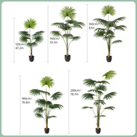 Palmier artificiel hautement réaliste, 5 tailles, toucher réel, plante en plastique pour la maison, le bureau, l'hôtel, les mariages, Noël, le Nouvel An