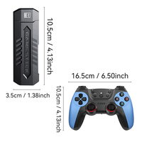 X2 Noir et Bleu 128G 40000+ Jeux 4K Stick de Jeu Rétro 3D HD Consoles de Jeux Vidéo Manette Sans Fil Émulateur TV