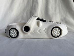 Pantoufles de voiture en PVC blanc à motif de dessin animé avec semelle EVA rembourrée pour femmes, toutes saisons, à porter à la maison - Product Image 1