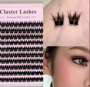 <span class=keywords><strong>Faux</strong></span> cils en grappe effet renard naturel, 10 rangées, en vrac, segmentés, individuels, semi-faits à la main, offre spéciale directe usine - Product Image 4