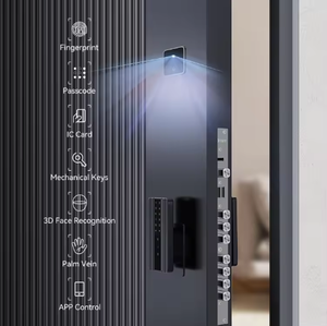 Interior de casa de lujo a prueba de ladrones de acero inoxidable a prueba de balas moderno antirrobo diseño personalizado puerta de entrada inteligente - Product Image 4