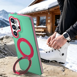 Funda Magnética Mate de Alta Calidad para Teléfono Samsung S26 S22 S23 S24 S25 Ultra Plus FE con 360 °   Funda a prueba de golpes con soporte de anillo metálico - Product Image 3