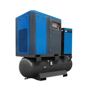 Industrial Equipment 7.5 kw VSD All In One Screw Air Compressor With Tank And Dryer