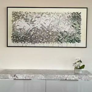 Peinture à l'huile abstraite texturée Paysage Vent Soufflé, Grande Toile Peinte à la Main, Art Mural Contemporain, Œuvre d'Art Abstraite - Product Image 2