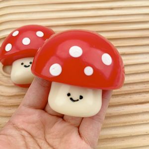 Most Popular TPR Simulation Small Red Mushroom Slow Return Hand Exercise Stress Squishies <b>Squeeze</b> Toy Promotional Gift for Kids - Product Image 2