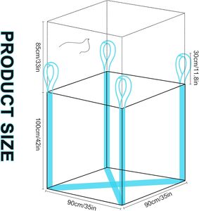 Sac en vrac FIBC, sac jumbo, sac tissé en PP, grand sac pour l'industrie chimique et l'emballage logistique - Product Image 1