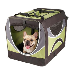 Cage pour chien souple, pliable, pour le transport, avec fermeture éclair classique, emballage en boîte, matériau Oxford, acier - Product Image 1