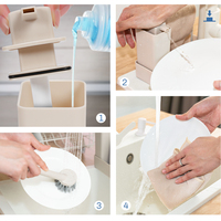 Masthome Multifonctionnel Évier De Cuisine Caddy Organisateur Distributeur De Savon Porte-Éponge Pour Évier De Cuisine